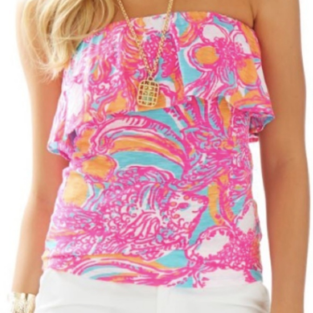 ❗️2/25❗️Lilly Pulitzer Wiley Tube Top Size M